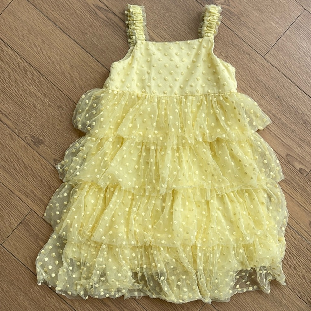 Seed heritage yellow frill dress